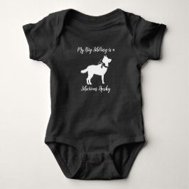 Siberian Husky Dog Baby Dusche Welpe Gray Baby Strampler