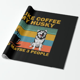 Siberian Husky Dog   Kaffeeliebhaber Kostenvoransc Geschenkpapier