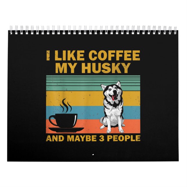 Siberian Husky Dog | Kaffeeliebhaber Kostenvoransc Kalender (Titelbild)