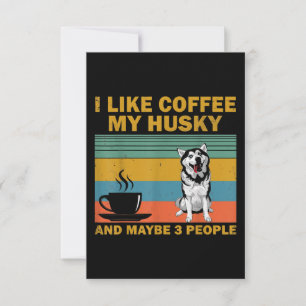 Siberian Husky Dog Kaffeeliebhaber Kostenvoransc RSVP Karte