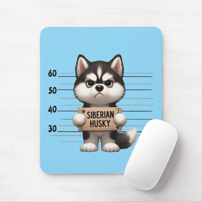 Siberian Husky Dog Mousepad (Mit Mouse)