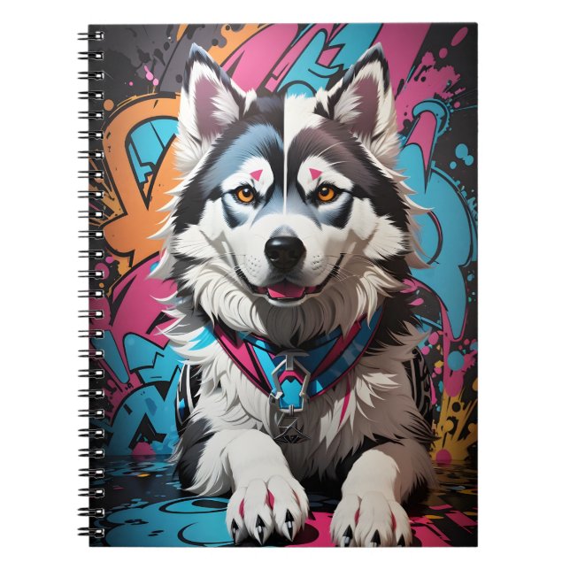 Siberian Husky Dog Notizblock (Vorderseite)