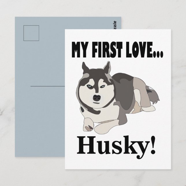 Siberian Husky Dog Pet Siberian Husky Postkarte (Vorne/Hinten)