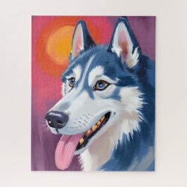 Siberian Husky | Dog Portrait Painting