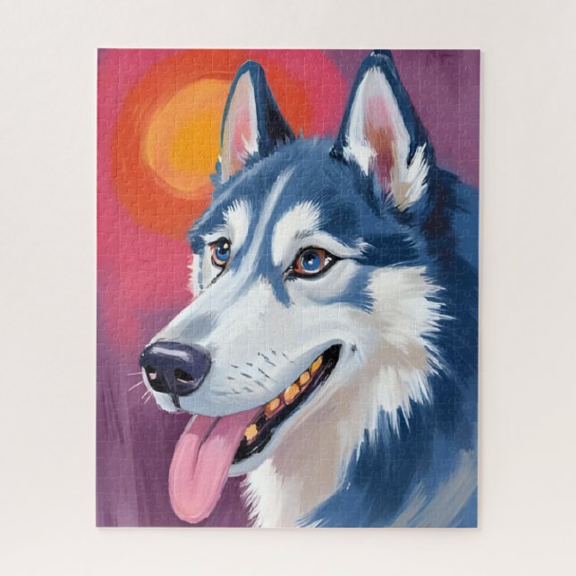 Siberian Husky | Dog Portrait Painting (Vertikal)
