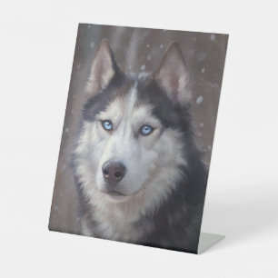 Siberian Husky Dog Sockelschild