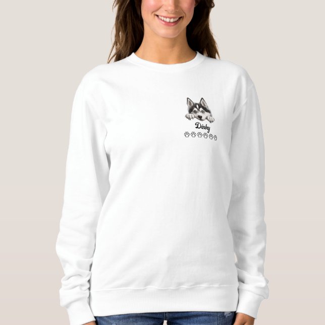 Siberian Husky Dog Sweatshirt (Vorderseite)