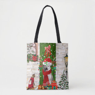 Siberian Husky Dog Weihnachten Tasche