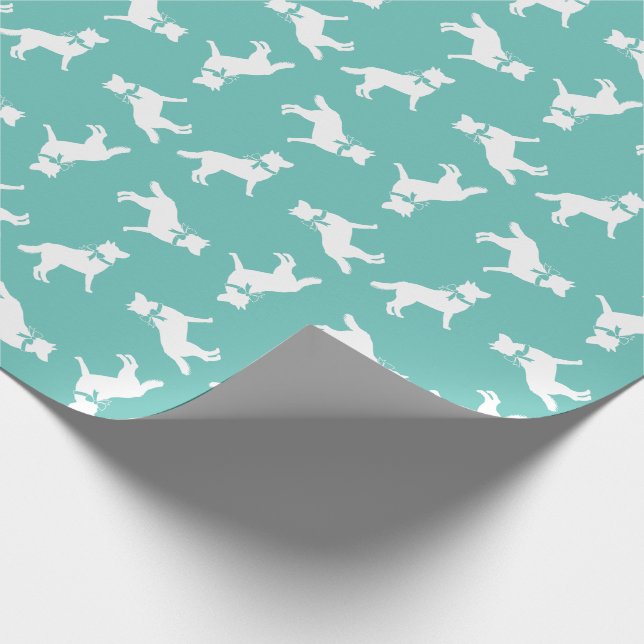 Siberian Husky Doppy Puppy Malamut Geschenkpapier (Ecke)