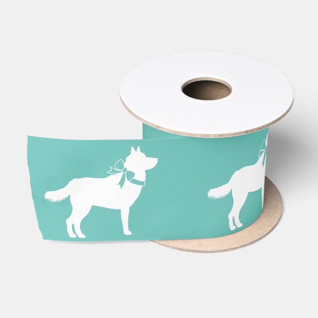 Siberian Husky Doppy Puppy Malamut Satinband (Spule)