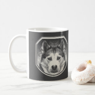 SIBERIAN HUSKY FACE KAFFEETASSE