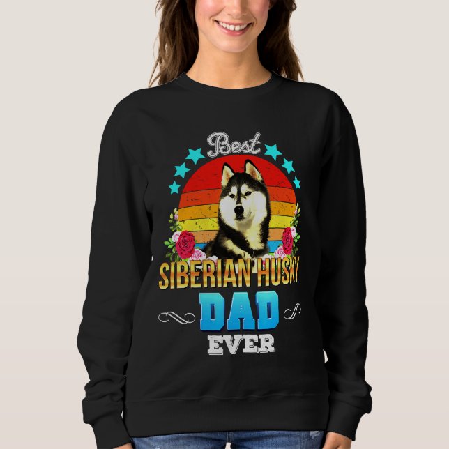 Siberian Husky Floral Sweatshirt (Vorderseite)
