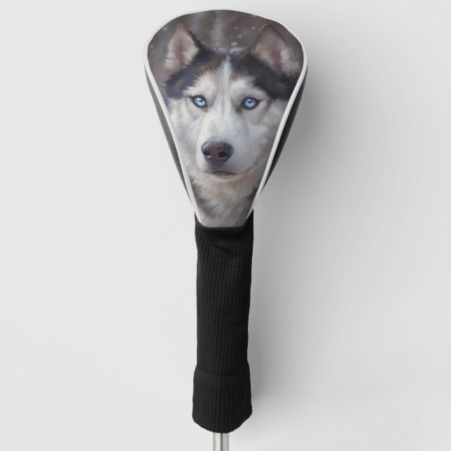Siberian Husky Golf Headcover (Vorderseite)