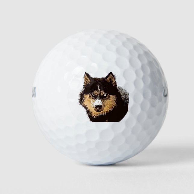Siberian Husky Golfball (Vorderseite)