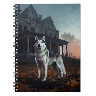 Siberian Husky Halloween Beängstigend Notizblock