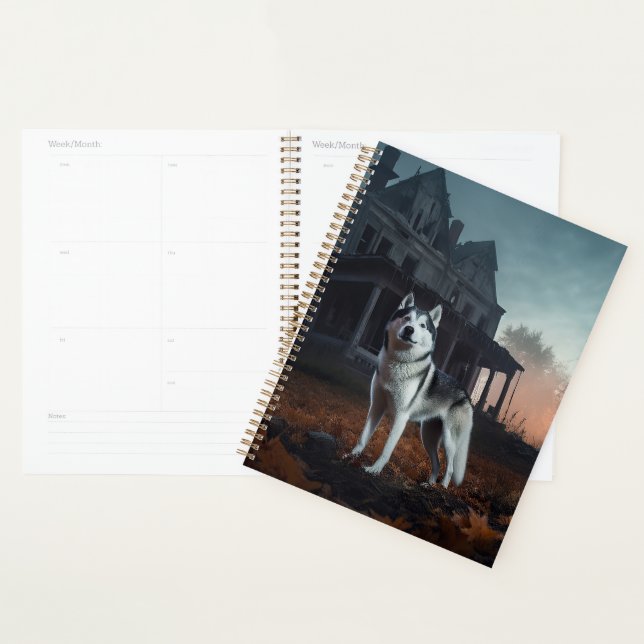 Siberian Husky Halloween Beängstigend Planer (Anzeige)