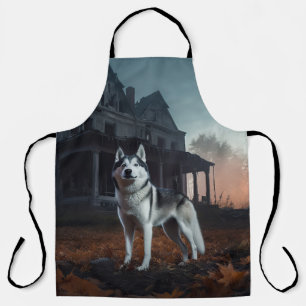 Siberian Husky Halloween Beängstigend Schürze