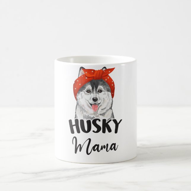 Siberian Husky Hund Mama Geschenk Kaffeetasse (Mittel)