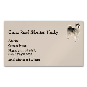 Siberian Husky Hund Tier Magnetische Visitenkarte