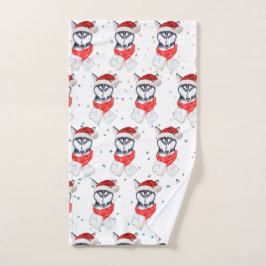 Siberian Husky Hund züchten Weihnachtsstars Handtuch