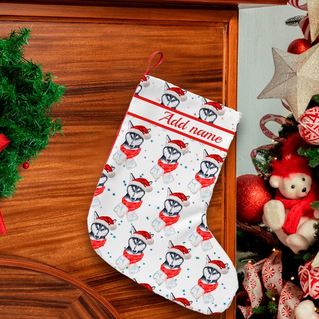 Siberian Husky Hund züchten Weihnachtsstars Kleiner Weihnachtsstrumpf (Von Creator hochgeladen)