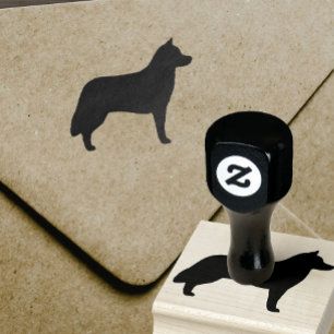 Siberian Husky Hunde Silhouette Gummistempel