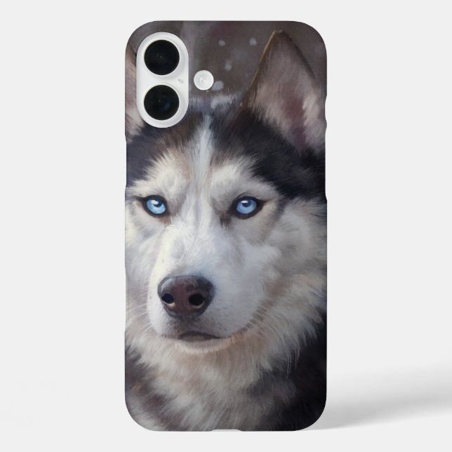 Siberian Husky iPhone 16 Plus Hülle (Rückseite)