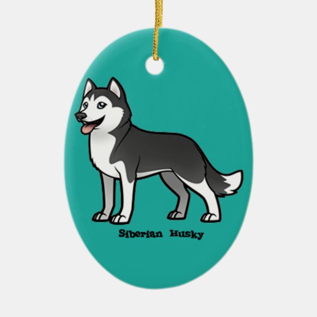 Siberian Husky Keramikornament (Vorne)