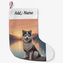 Siberian Husky Kleiner Weihnachtsstrumpf