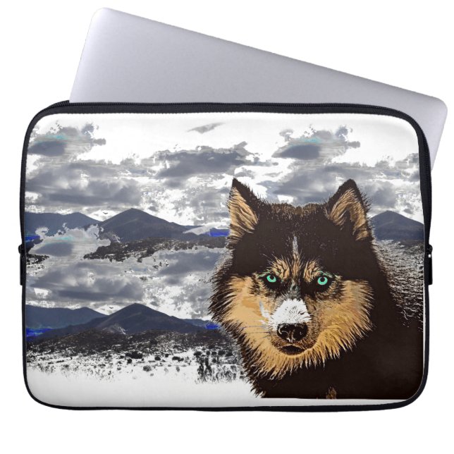 Siberian Husky Laptop Sleeve (Vorderseite)