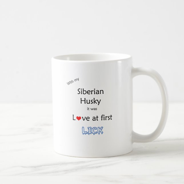 Siberian Husky Lick Design Kaffeetasse (Rechts)