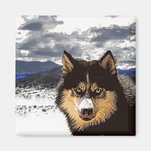 Siberian Husky Magnet