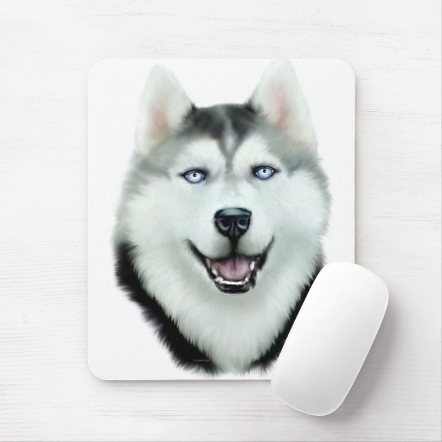 Siberian Husky Mousepad (Mit Mouse)