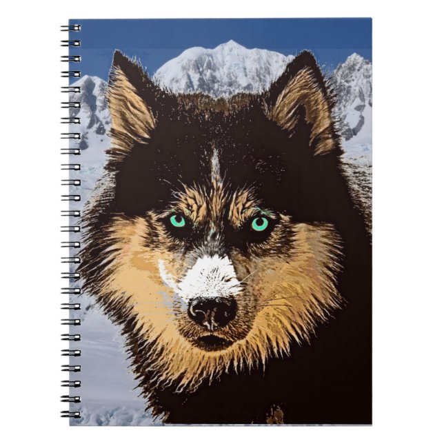 Siberian Husky Notebook Notizblock (Vorderseite)