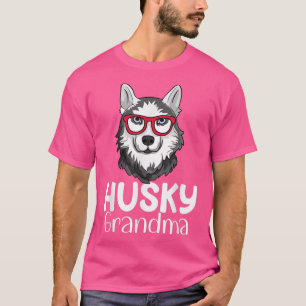 Siberian Husky Oma Pawma Dog Großeltern Gran T-Shirt