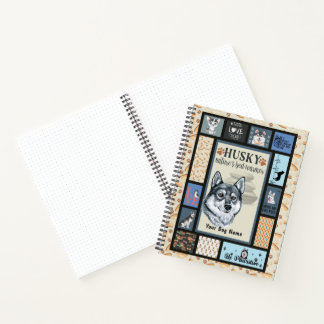 Siberian Husky Owner Lover Funny Keepake Quilt Notizbuch