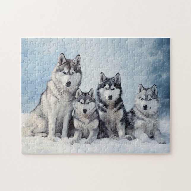 Siberian Husky Pack (Horizontal)