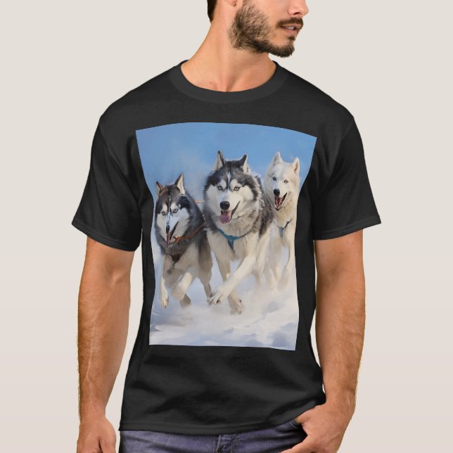 Siberian Husky Pack T-Shirt (Vorderseite)