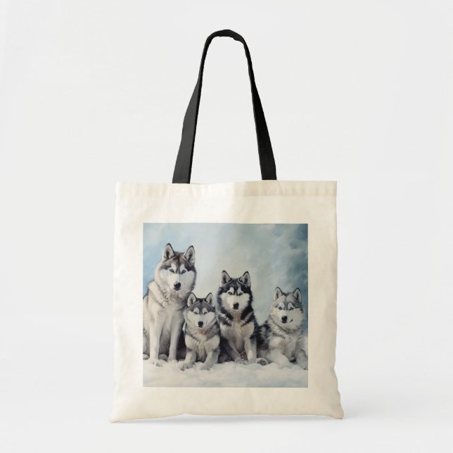 Siberian Husky Pack Tragetasche (Vorne)