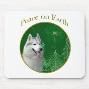 Siberian Husky Peace Mousepad
