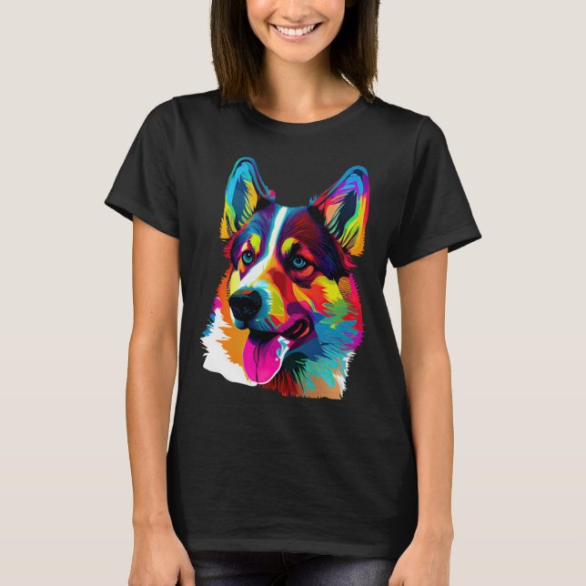 Siberian Husky Pop Cute Husky T-Shirt (Vorderseite)