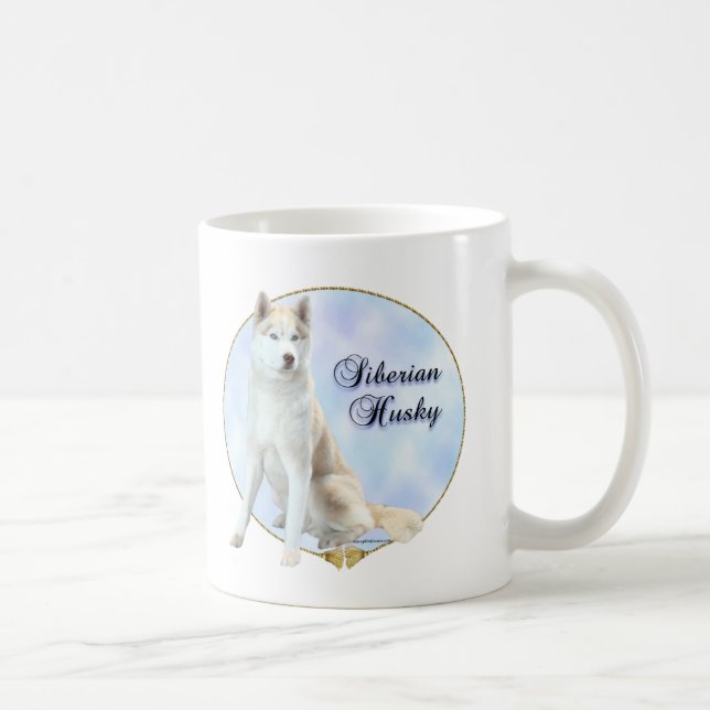 Siberian Husky Portrait Kaffeetasse (Rechts)