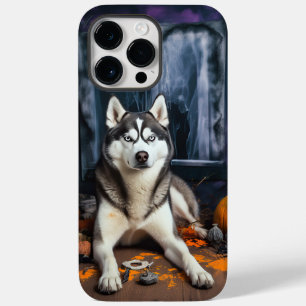 Siberian Husky Pumpkins Halloween Beängstigend Case-Mate iPhone 14 Pro Max Hülle