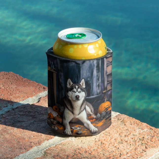 Siberian Husky Pumpkins Halloween Beängstigend Dosenkühler (In Situ Pool)
