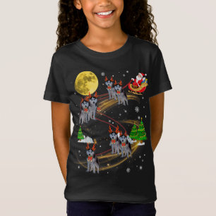 Siberian Husky Rentier Weihnachtslieder T-Shirt