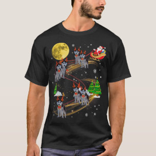 Siberian Husky Rentier Weihnachtslieder T-Shirt