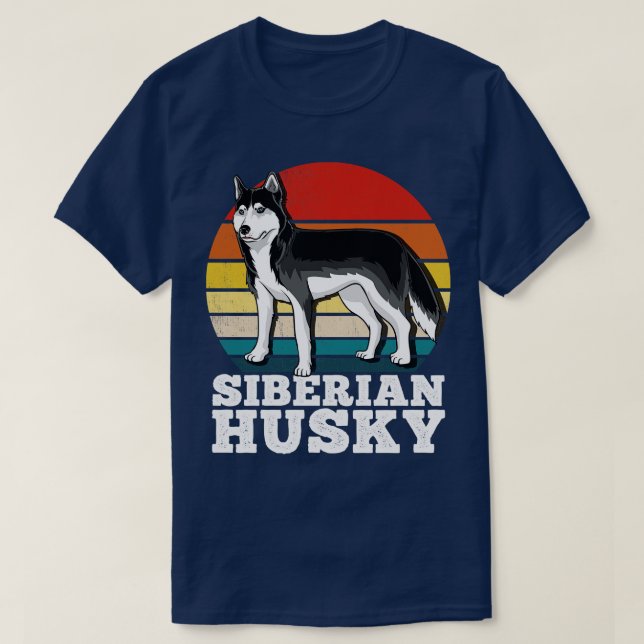 Siberian Husky Retro T-Shirt (Design vorne)