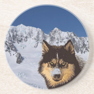 Siberian Husky Sandstone Untersetzer