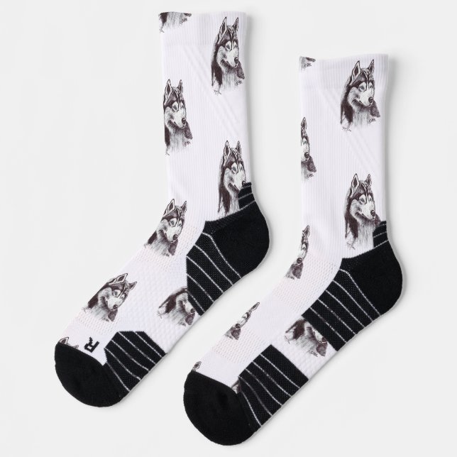 SIBERIAN HUSKY SOCKEN (Links)