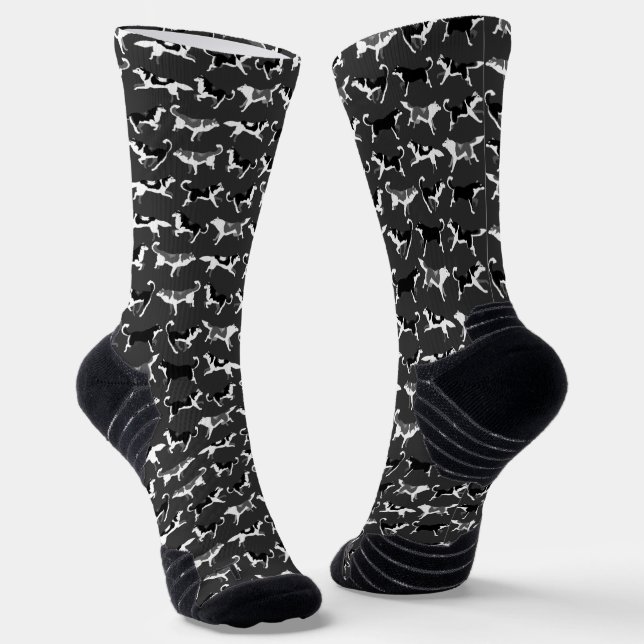 Siberian Husky Socks Cool Sled Dog Socks Customize Socken (Gewinkelt)